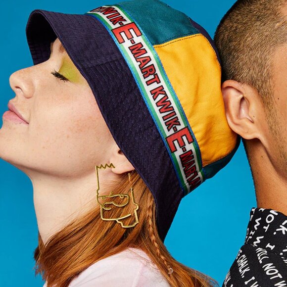 The Simpsons x Asos Bart Gold Cut Out Earrings - Picture 4 of 4